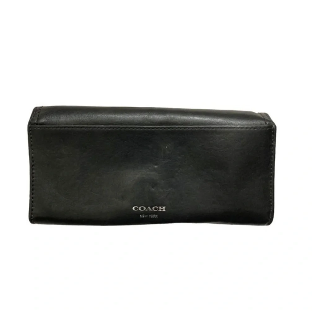 Coach black leather legacy wallet